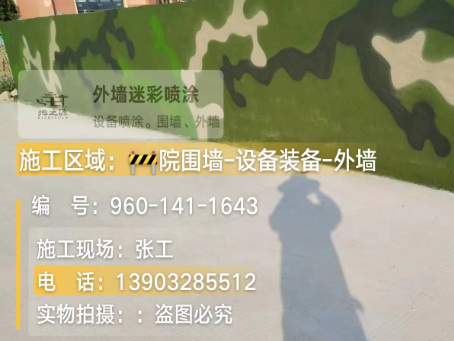 萍乡 迷彩漆喷涂价格（按平方米计费）